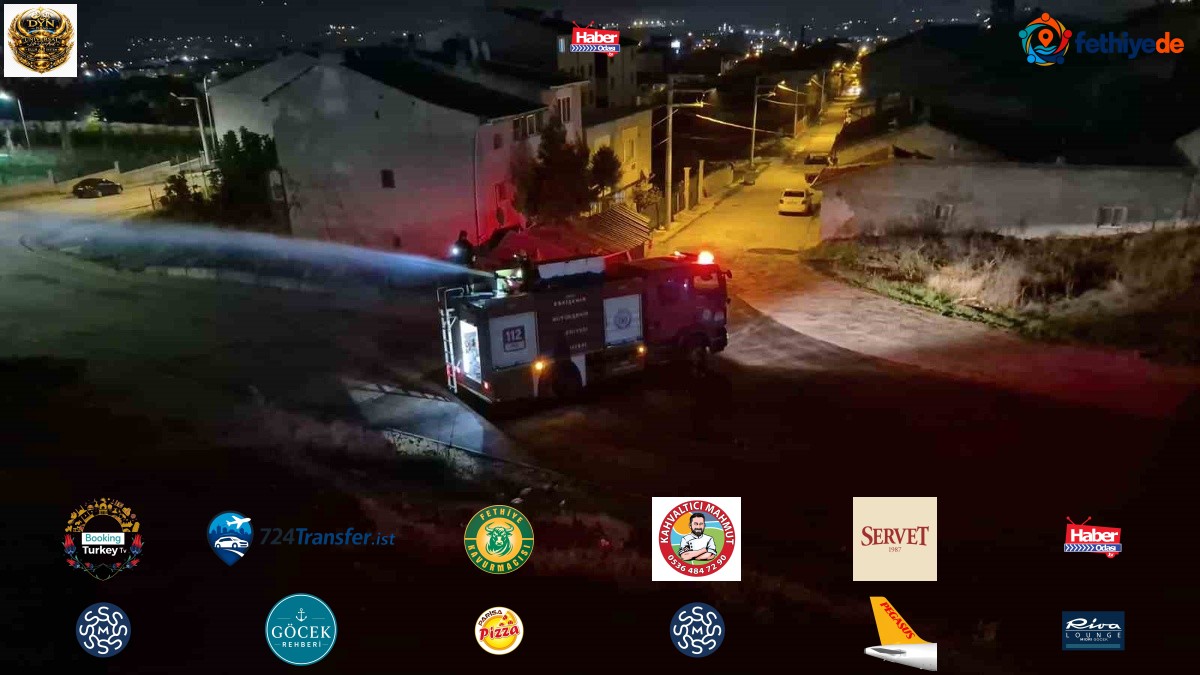 Eskişehir'de parkta traktör lastiği yakan gençler polisi görünce kaçtı