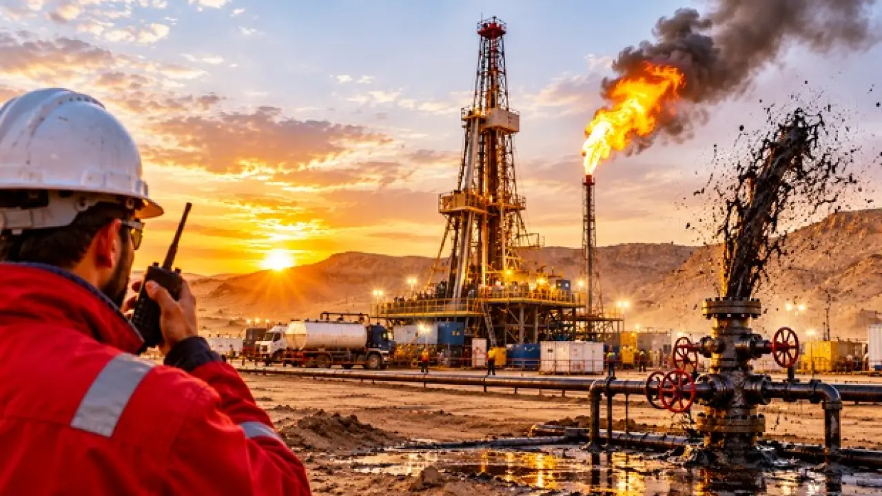 İlk sondaj vuruldu! Doğal gaz ve petrol fışkırdı