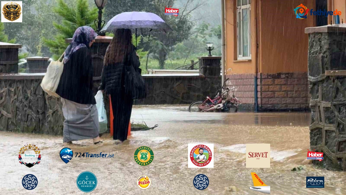 Rize Pazar'da şiddetli yağış taşkına yol açtı, mahalle sakinleri mağdur oldu