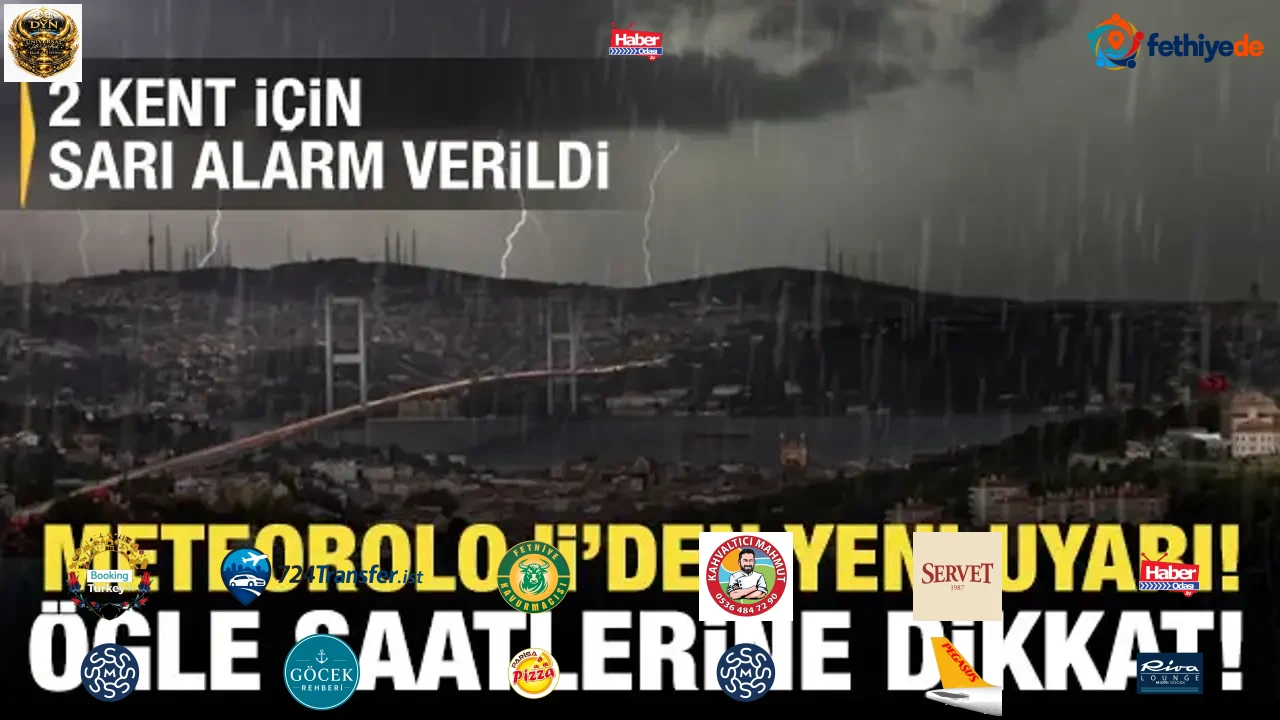 2 kentte sarı alarm! Meteoroloji'den yeni yağış uyarısı: Öğle saatlerine dikkat!