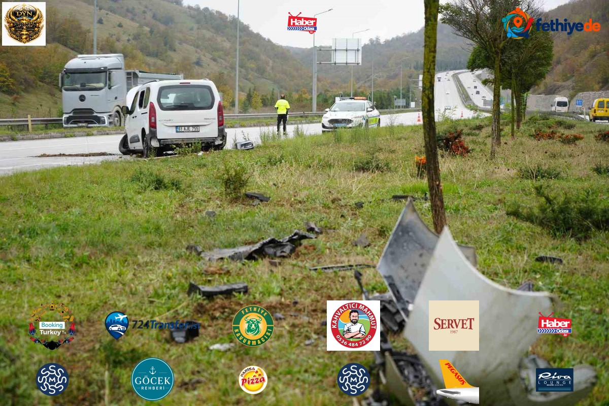 Samsun Kavak'ta yağışta kayan hafif ticari araç refüje çıktı, 3 kişi yaralandı