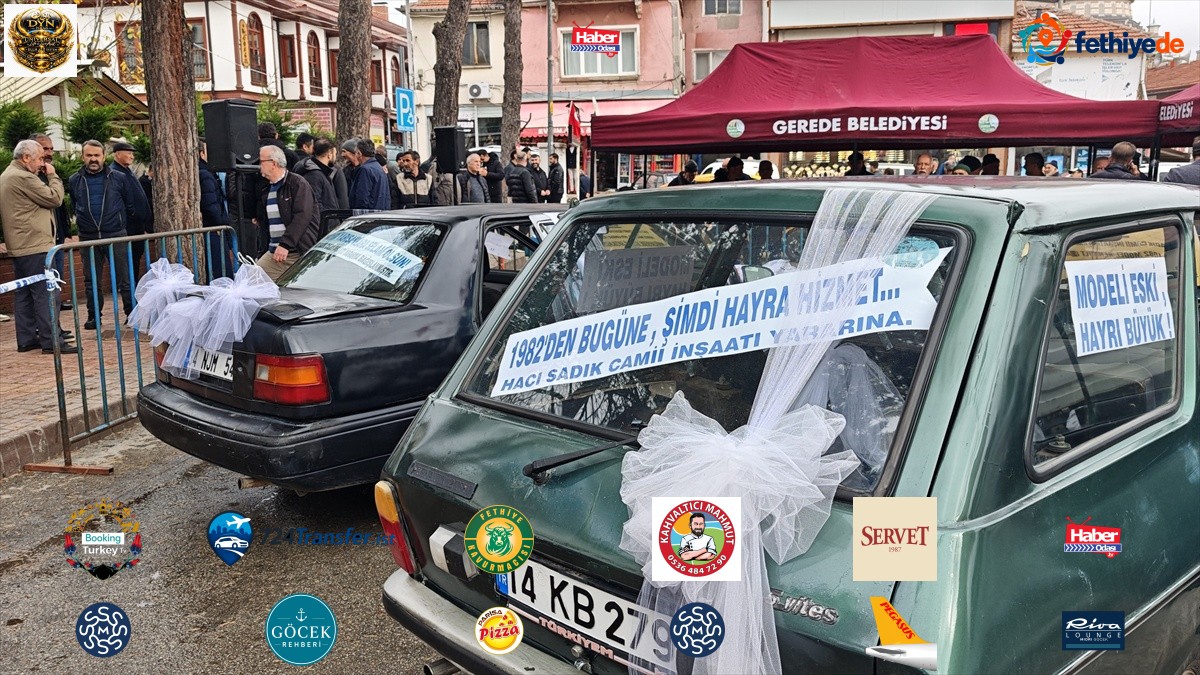 Bolu Gerede'de cami için bağışlanan 2 otomobil açık artırmada 410 bin liraya satıldı