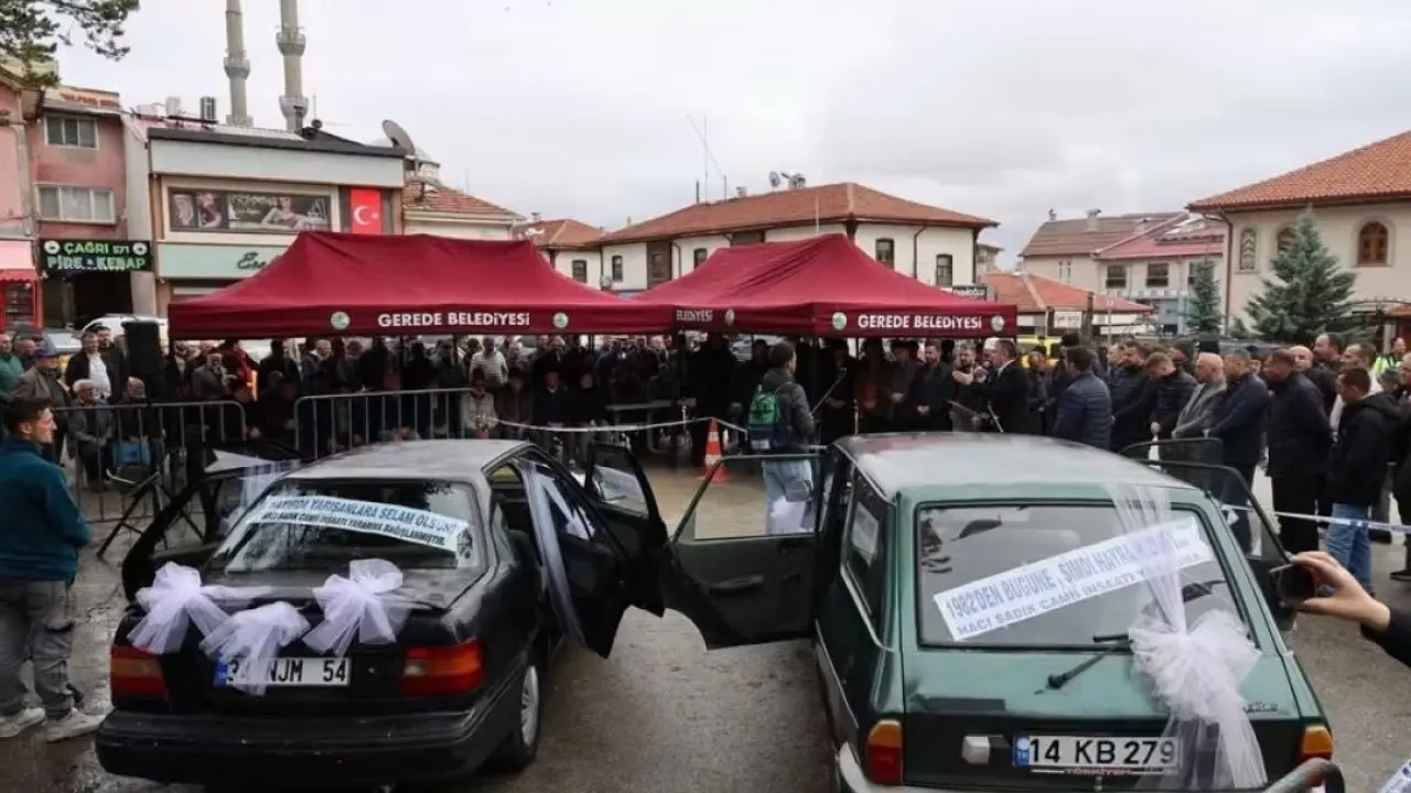 2 otomobil cami inşaatı için 410 bin TL'ye satıldı