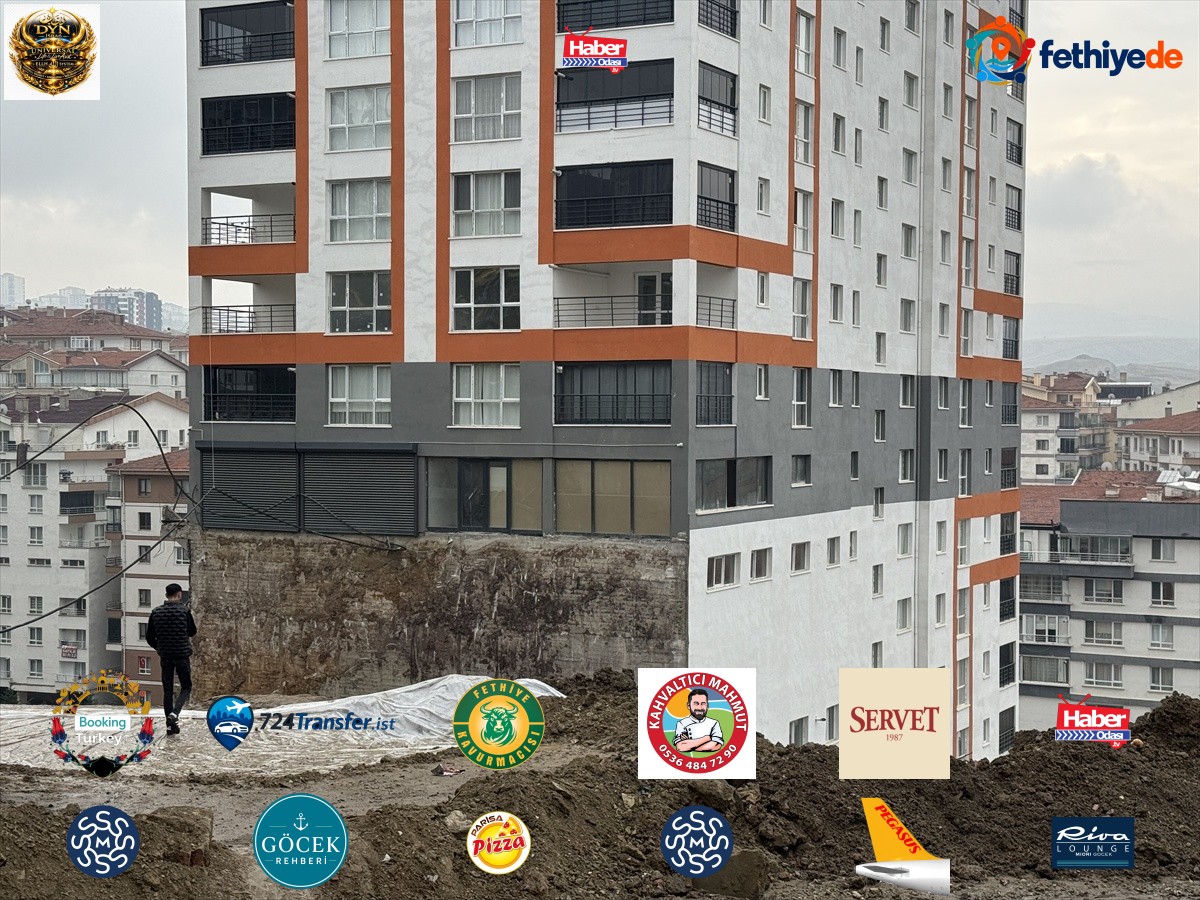Ankara Mamak'ta istinat duvarı çöken 17 katlı apartman tahliye edildi