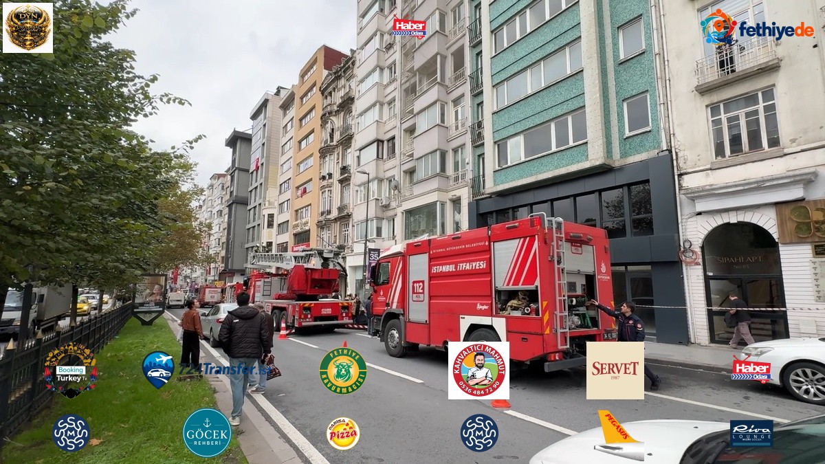 Şişli'de boş binanın 8'inci katındaki yangın itfaiye ekiplerince söndürüldü