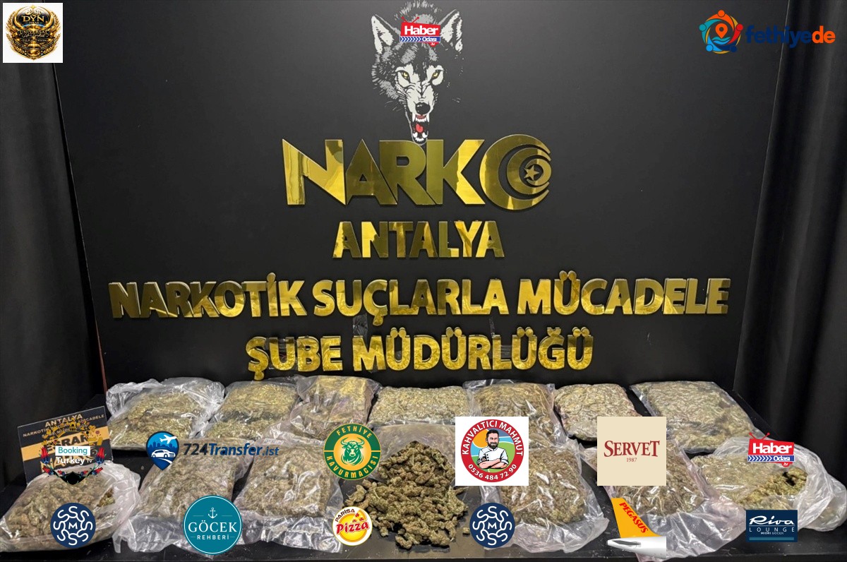 Antalya Kepez'de 7 kilo 500 gram esrar ele geçirildi, 2 şüpheliden biri tutuklandı