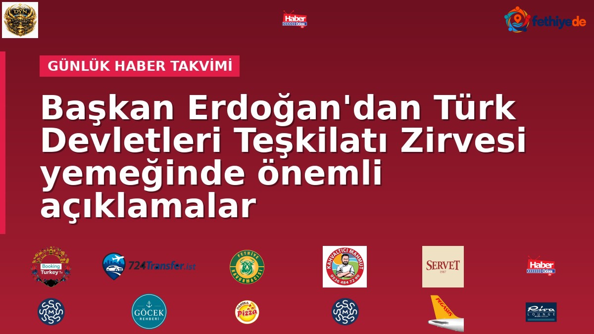 Başkan Erdoğan'dan Türk Devletleri Teşkilatı Zirvesi yemeğinde önemli açıklamalar
