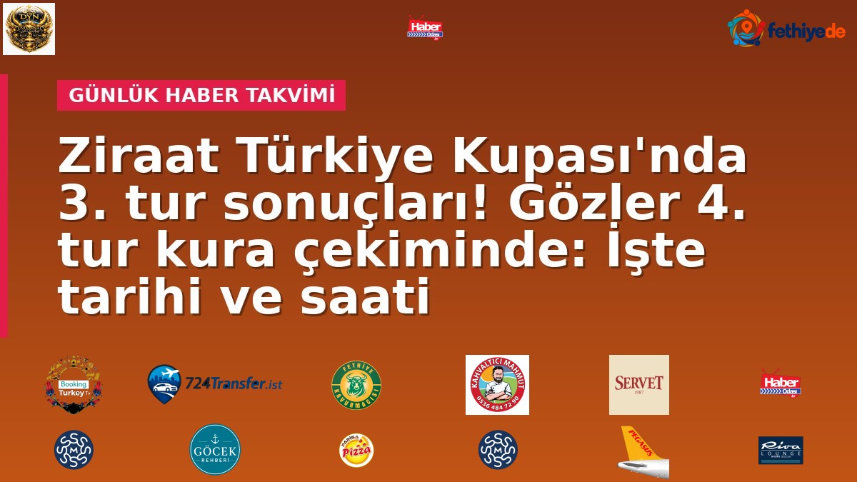 Ziraat Türkiye Kupası'nda 3. tur sonuçları! Gözler 4. tur kura çekiminde: İşte tarihi ve saati