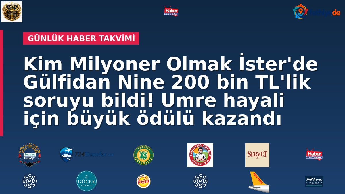 Kim Milyoner Olmak İster'de Gülfidan Nine 200 bin TL'lik soruyu bildi! Umre hayali için büyük ödülü kazandı